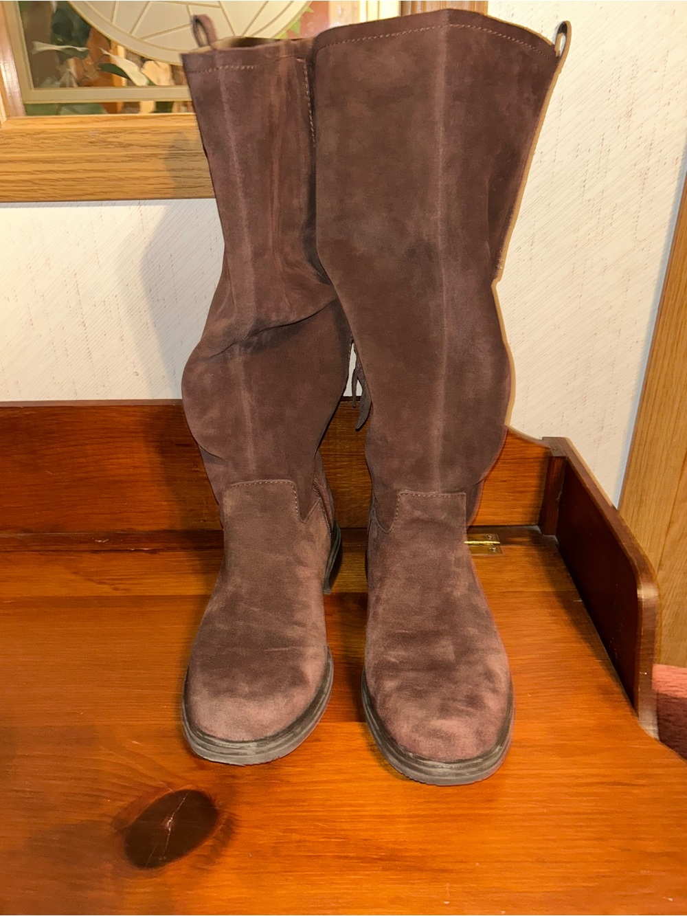 Naturalizer OnTime Wide Calf Suede Leather Boots - Picture 3 of 8